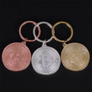 Móc khóa hình Bitcoin màu vàng độc đáo