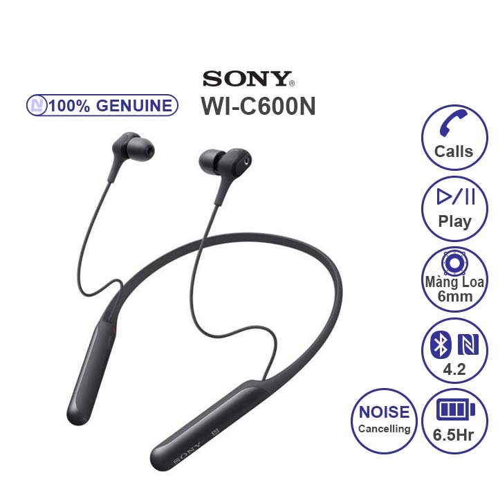 NEW Full box - Sony WI-C600N Tai nghe nhét tai không dây công nghệ chống ồn