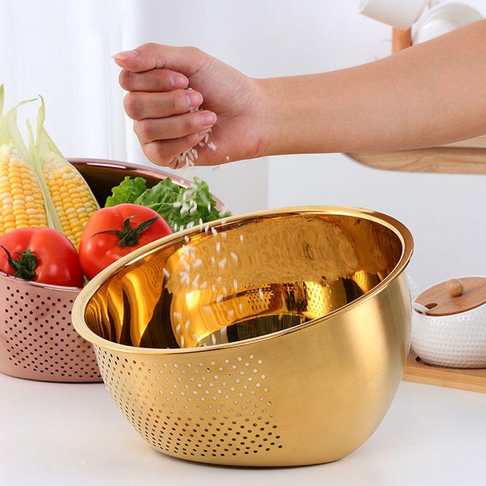 Rổ Vo Gạo / Rửa Trái Cây Đa Năng Bằng Thép Không Gỉ