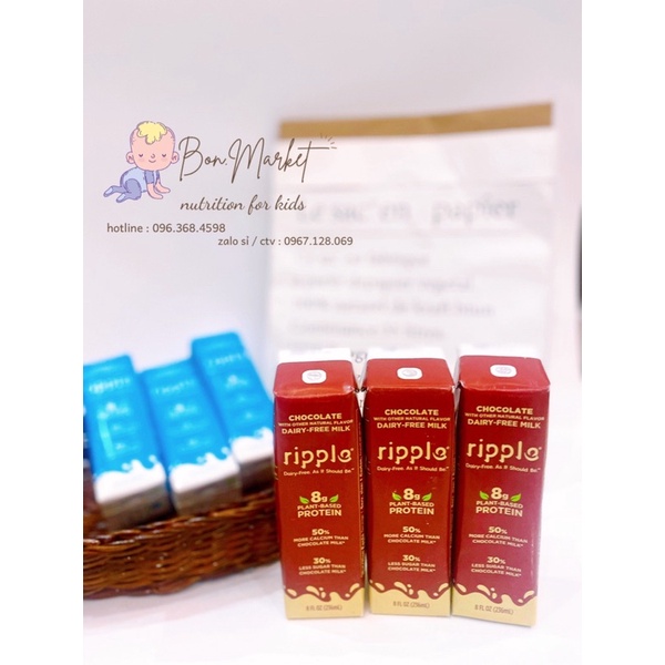 [Date 2022 ] Sữa hạt thuần chay ripple cho bé từ 1 tuổi
