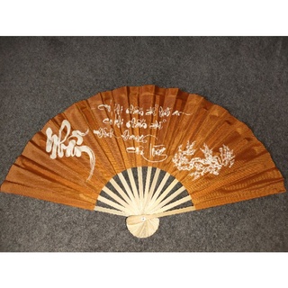 QUẠT VẢI CHỮ THƯ PHÁP (60cm)