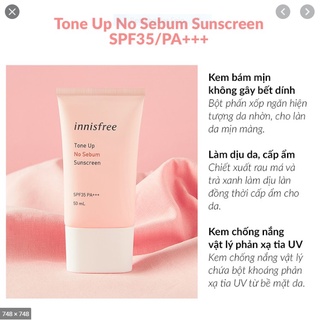 Kem chống nắng innisfree kem chong nang innisfree kcn - chống nắn kem chong nang SPF50
