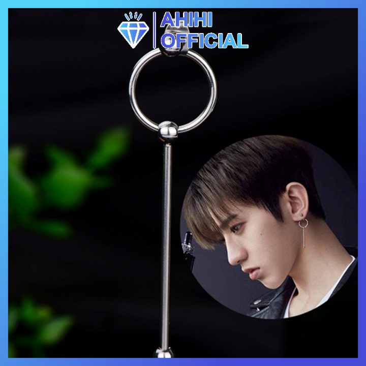 Bông tai nam inox cao cấp đẹp thép không gỉ 1 chiếc kpop tòn ten phụ kiện bấm lỗ tai ahihi.official thời trang PTBTNA18