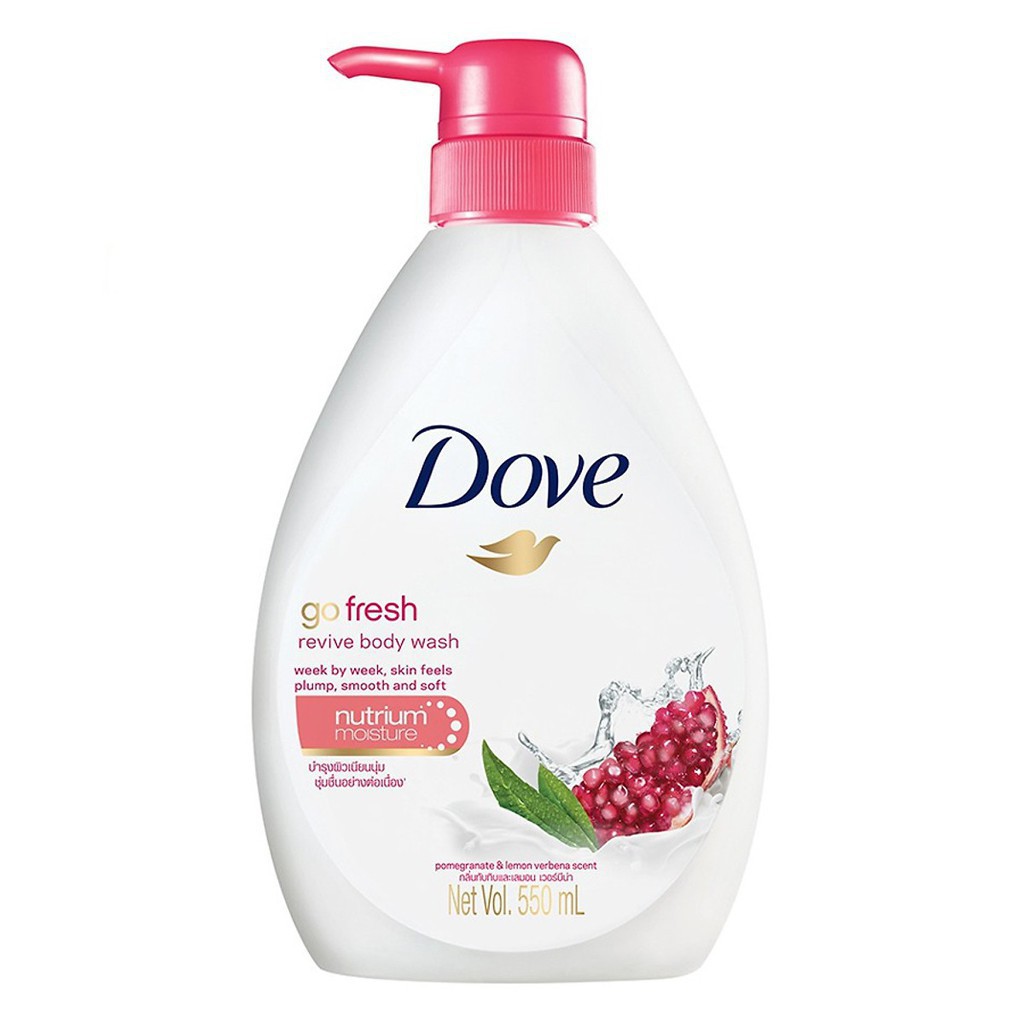 Sữa Tắm Dưỡng Ẩm Dove Revive 550ml - Hương Lựu Và Cỏ Roi Chanh 550ml date mới