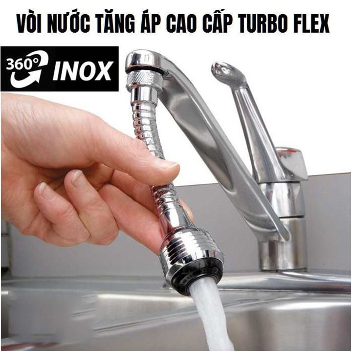 Đầu nối dài vòi nước tăng áp 360 độ cực mạnh 2 chế độ nước