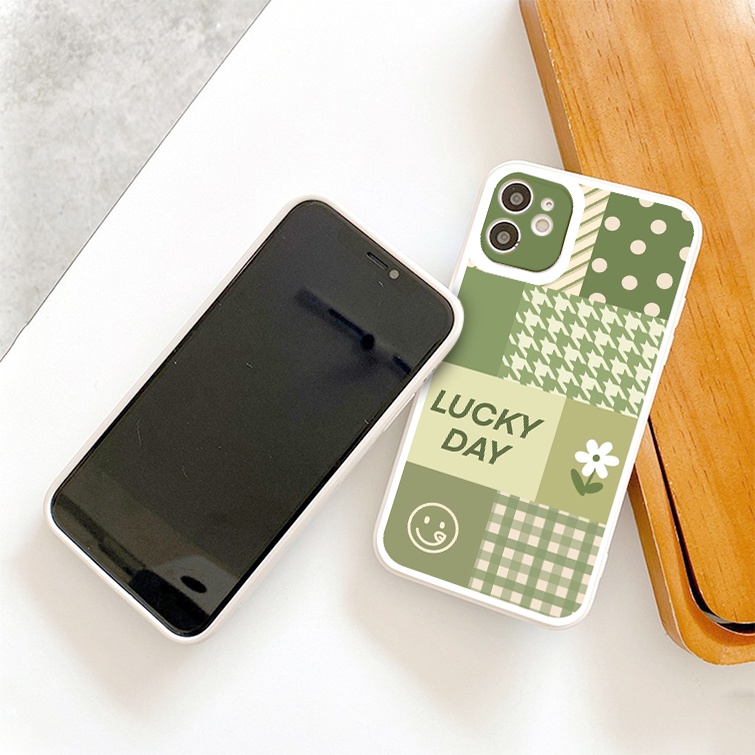 Ốp iphone - Ốp lưng iphone cạnh vuông viền camera Lucky day autumn dành cho ip 6 đến 14promax - ng066