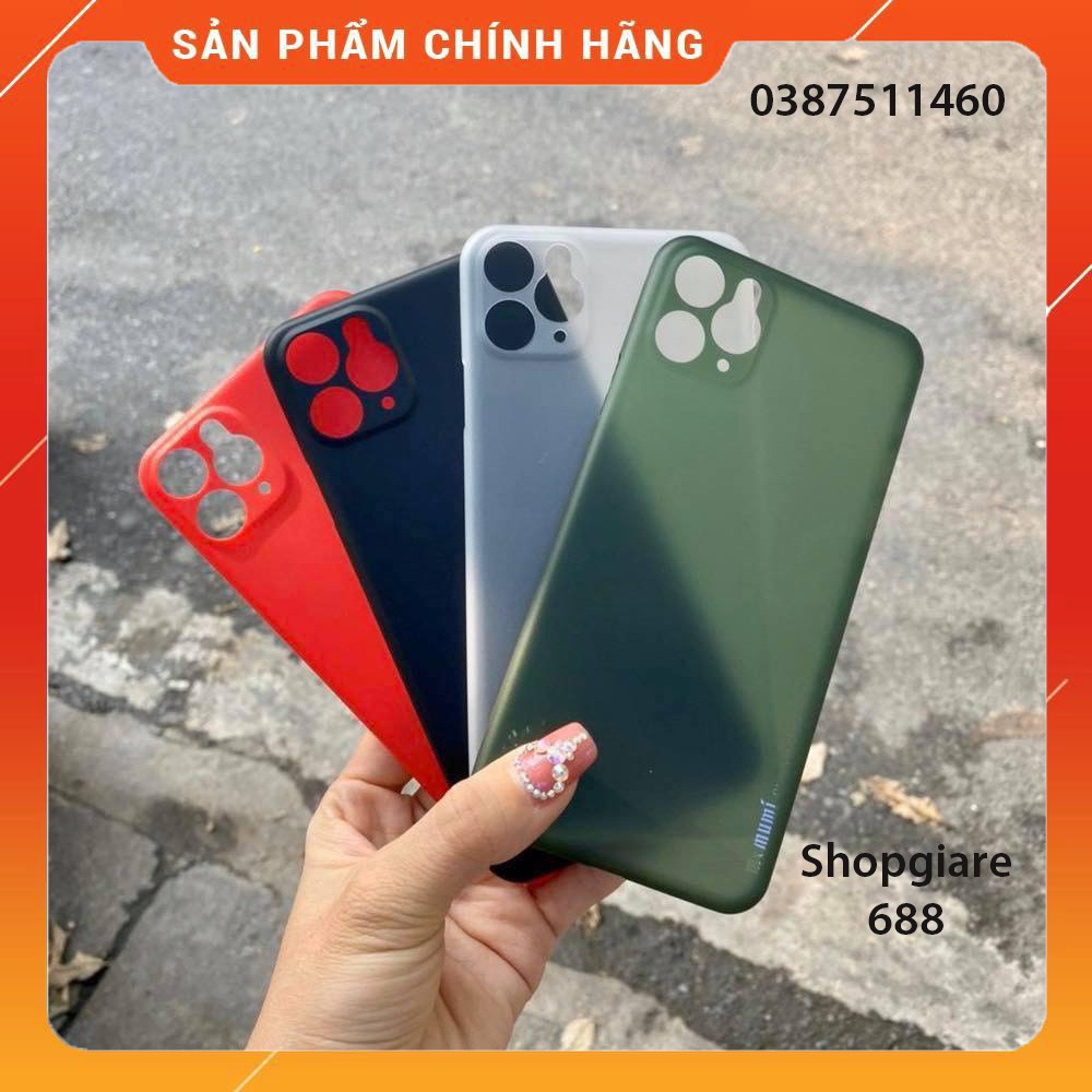 Ốp lưng memumi iphone x , xsmax, iphone11, iphorn 12 siêu mỏng 0,3mm
