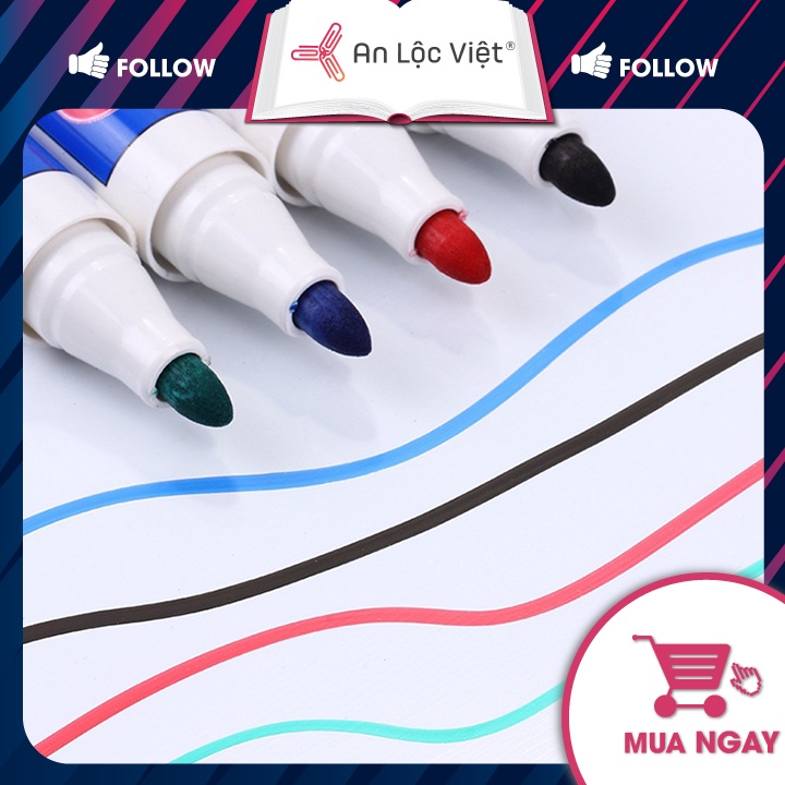 SET 5 Bút Lông Dùng Viết Bảng Trắng Erasing L-528 Dùng Trong Trường Học Và Văn Phòng -