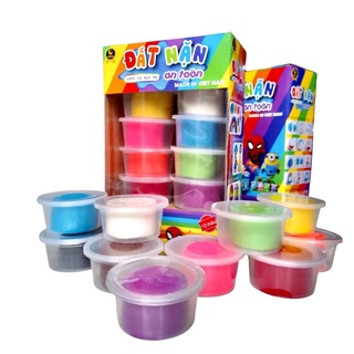 Đất nặn  bột mì an toàn hàng việt nam(6 màu và 10 màu) vỉ ra gau