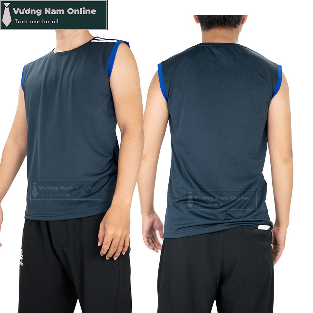 Áo ba lỗ tanktop nam sát nách kiếu dáng thể thao vải thun lạnh vân VN20F