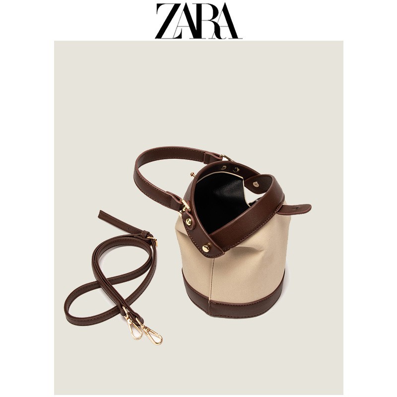 ◙✓❁Túi mới của Zara vào đầu mùa xuân năm 2021, phong cách phương Tây nữ, kết cấu chất lượng cao, xô đeo c