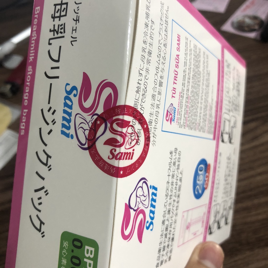 Lẻ 1 túi trữ sữa 2 khóa zip GB Baby, Sami dung tích 150ml, 250ml