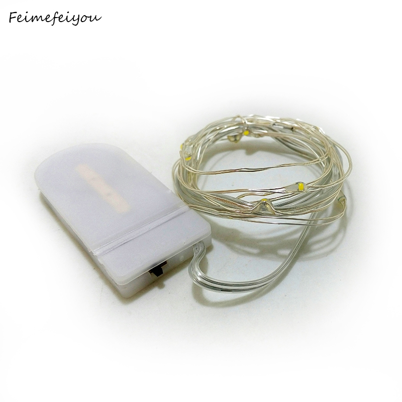 Dây đèn LED trang trí Giáng sinh chống thấm nước 1 mét kèm pin