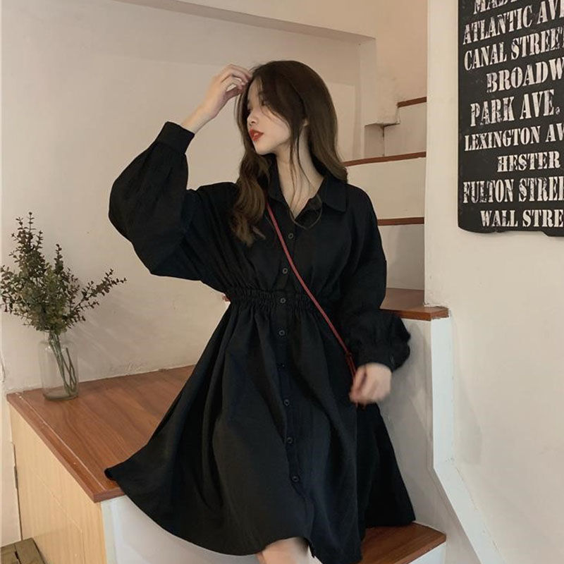 Đầm sơ mi tay dài phong cách cổ điển tinh tế cho nữ | BigBuy360 - bigbuy360.vn