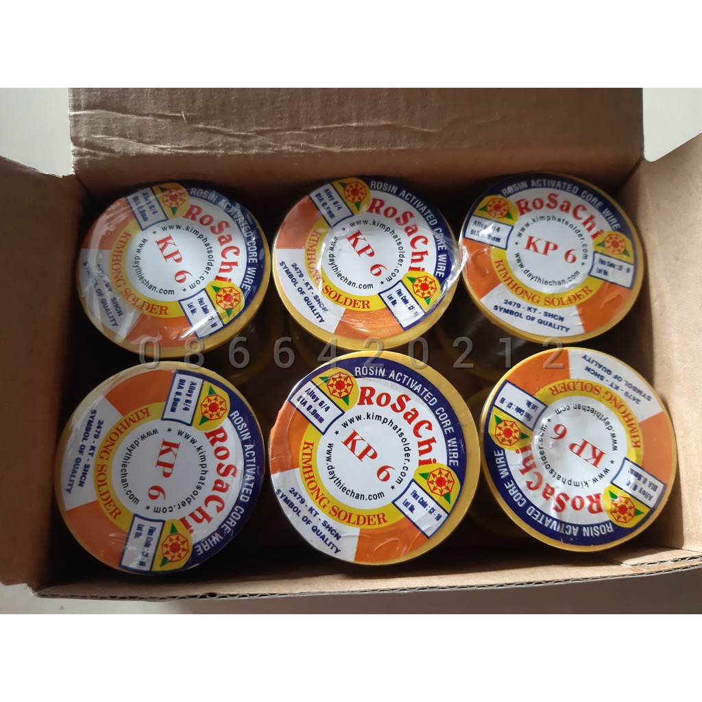 Chì hàn RoSaChi Kim Phát KP6 100g - Hợp kim dây thiếc hàn điện tử