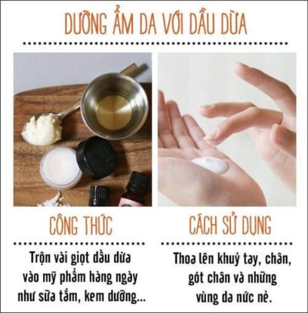 Dầu Dừa Nguyên Chất Làm Đẹp Da - Mỹ Phẩm Handmade