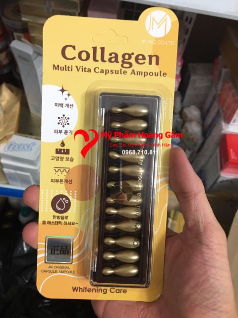 {Chính hãng - Ảnh thật} Tinh chất Serum Collagen tươi Ammud Multi Vita Ampoule - Vỉ 12 viên Hàn Quốc | BigBuy360 - bigbuy360.vn