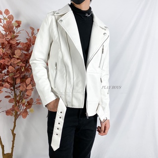 Áo khoác da biker nam cao cấp play boys 2022