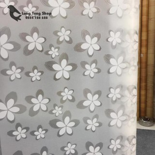 Decal dán kính họa tiết hoa trắng - giấy dán kính ( khổ 90cm )