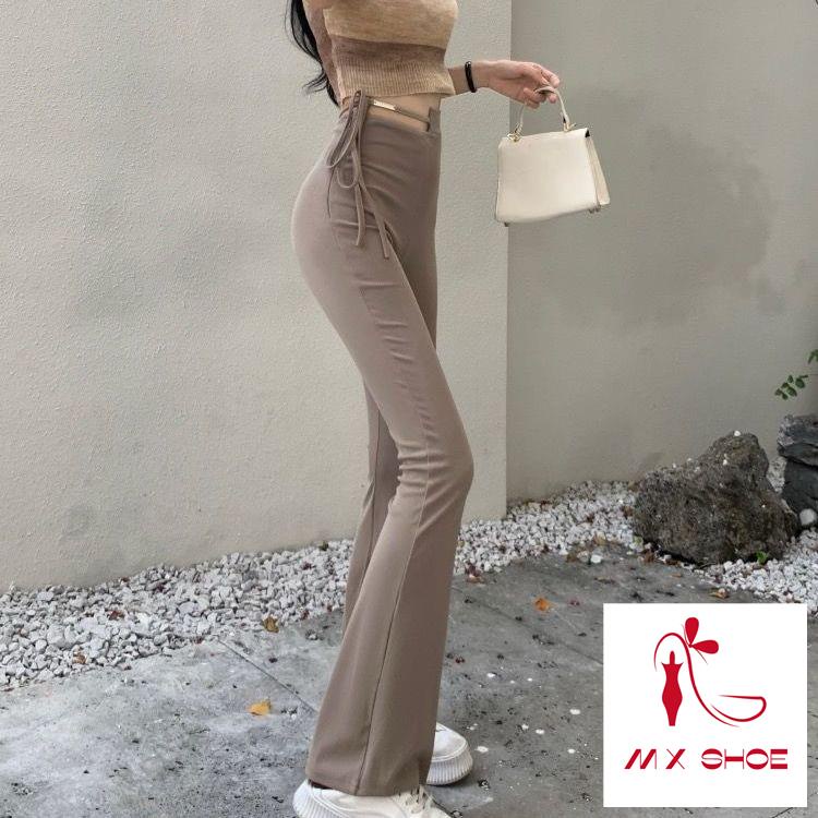 M & X  Quần Tây Ống Loe Lưng Cao Dáng Ôm Thời Trang Thu Đông Hàng Mới Dành Cho Bạn Nữ