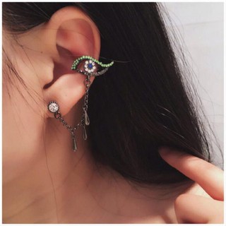 Bông tai mắt xanh cá tính không cần xỏ lỗ