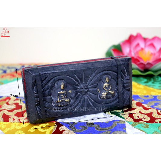 [PHÁP BẢO MINH CHÂU] KINH GIẢI THOÁT NEPAL BÌA GỖ 15CM x 7cm