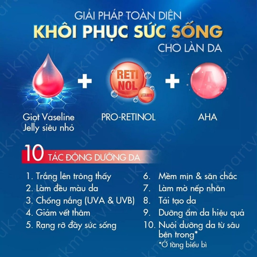 Sữa Dưỡng Thể Trắng Da 10 Lợi Ích Vaseline Healthy Bright Perfect Youth 200~350ml