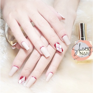 Bộ 24 móng tay giả (Nail box ) kẻ kèm keo + dũa + que tháo móng