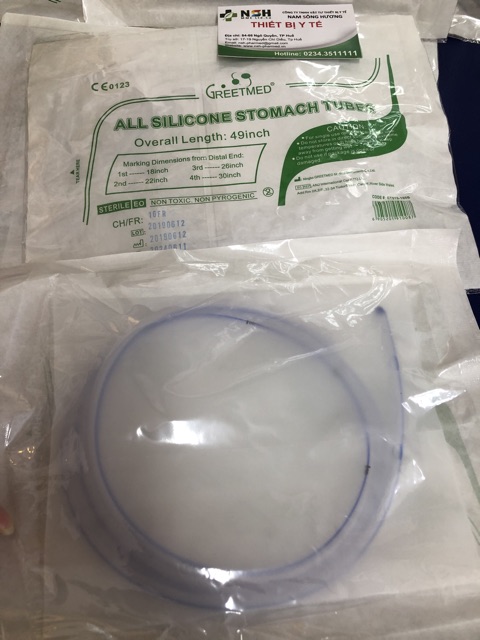 ❤Dây cho ăn nuôi ăn silicon tháng ống sonde dạ dày nuôi ăn xông ăn để lâu 1 tháng silicon số 14fr, 16fr và 18fr Greetmed