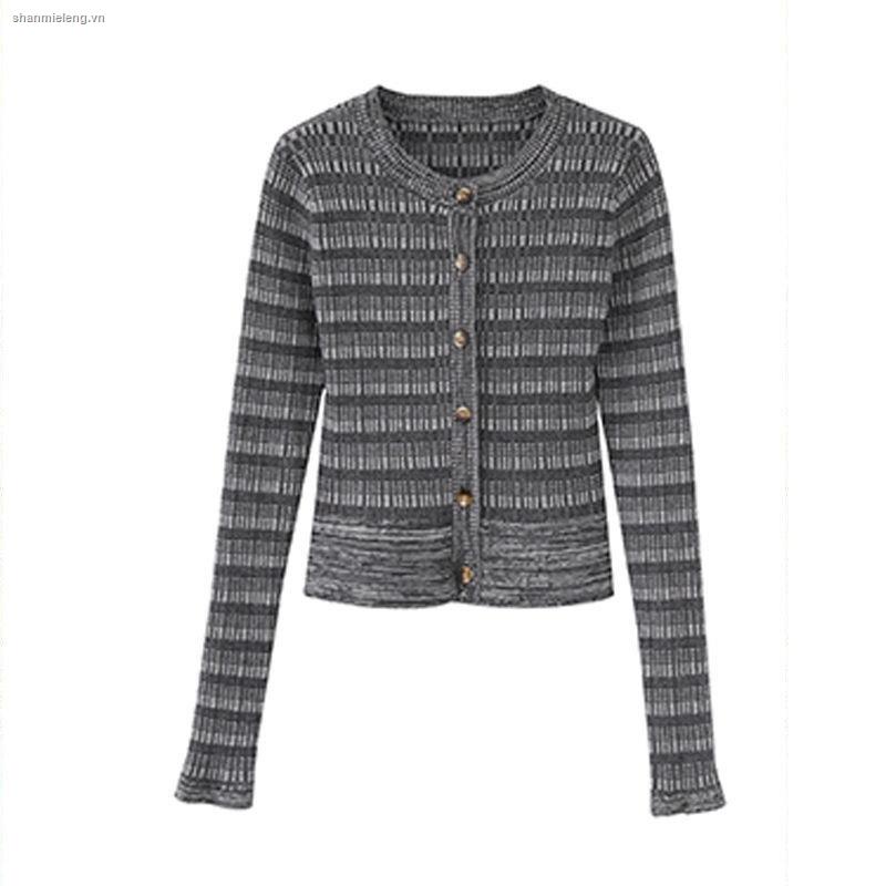 Áo Khoác Cardigan Dệt Kim Dáng Ngắn Thời Trang Trẻ Trung