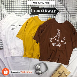 [Yeah1Shop]- Áo thun Skate ( mặc được 2 mặt M, L, XL)