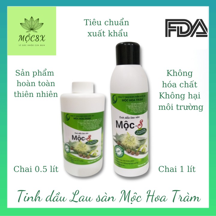Nước Lau Sàn Tinh Dầu Bạch Đàn Chanh Sả Tràm Trà MỘC S, Vệ Sinh Nhà Cửa Sạch Sẽ Thơm Tho An Toàn - Mộc8X