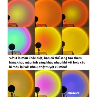 Đèn Hoàng Hôn 5 Màu Trong 1 - Đèn Sunset - Đèn Rose BlackPink