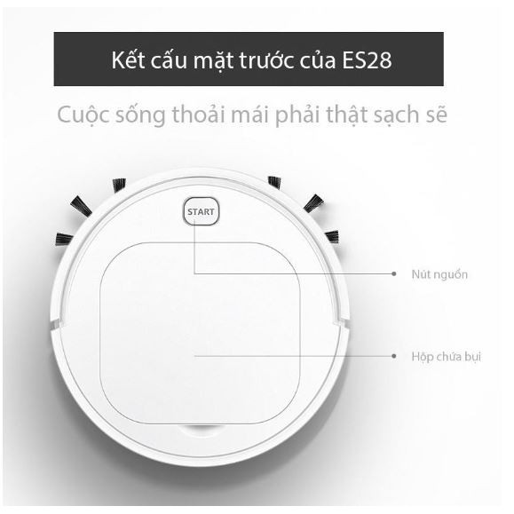 Robot Hút Bụi Lau Nhà Thông Minh Cỡ Lớn Pin Khỏe, Không Gây Ồn, Làm Sạch Cả Ngóc Ngách - XSmart