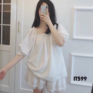 Bộ ngủ xô ren tiểu thư
