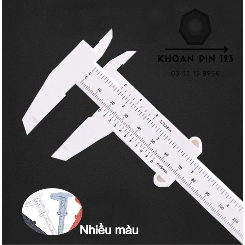 Thước kẹp mini bằng nhựa 0-150mm nhiều màu