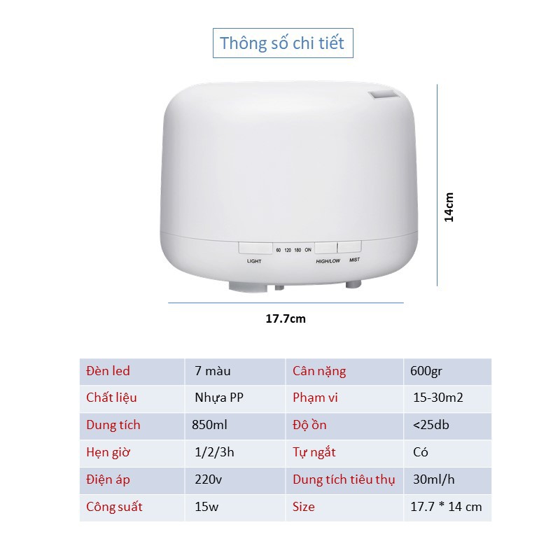 Máy Phun Sương Tạo Độ Ẩm Siêu Âm - Máy Phun Sương Remote - GD189