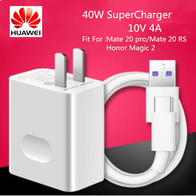 [Chính Hãng] Bộ Sac Nhanh Huawei Super Charge 40W Chân Type C Cho P30, P30 Pro, Mate 20, Mate 20 Pro...