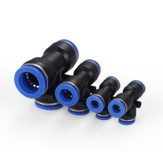 Đầu nối chữ T cho hệ thống phun sương,khí nén đầy đủ kích thước 4mm,6mm,8mm ,10mm,12mm,14mm,16mm