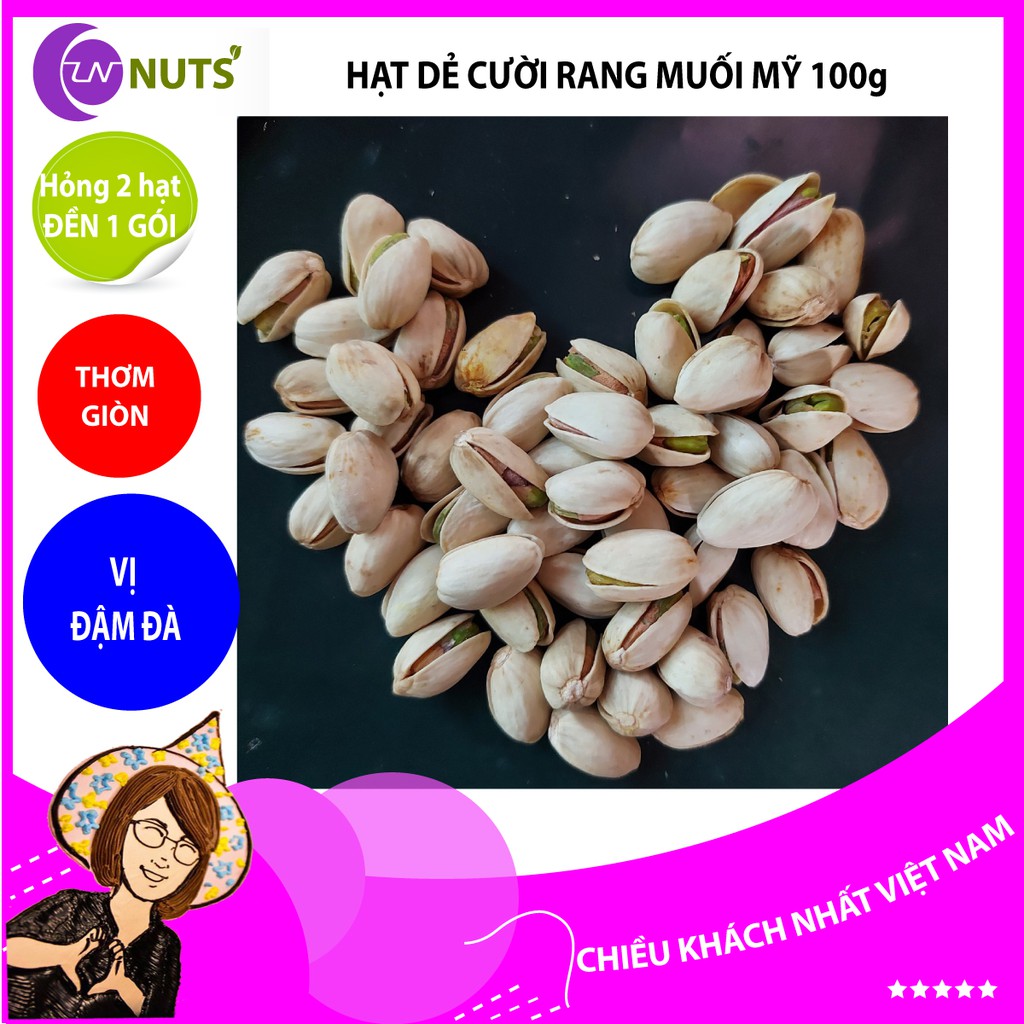 Hạt dẻ cười loại 1 Mỹ 100g, giòn, thơm, nếu bị hôi dầu từ 2 hạt shop đền 1 gói mới