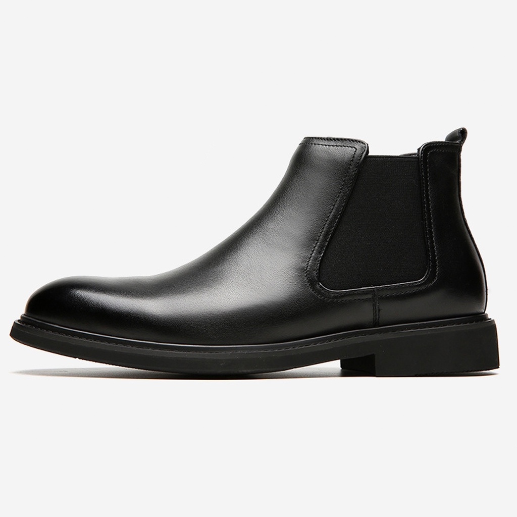 [TẶNG TẤT CAO CỔ] Giày Chelsea Boots Mũi Tròn da cao cấp, Giày Chelsea Boots đen classic dễ phối đồ, size 38-44 | BigBuy360 - bigbuy360.vn