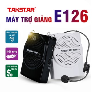 Máy trợ giảng takstar e126, loa trợ giảng sử dụng liên tục trong 15h, có thể dùng không dây và có dây, bảo hành 12 tháng