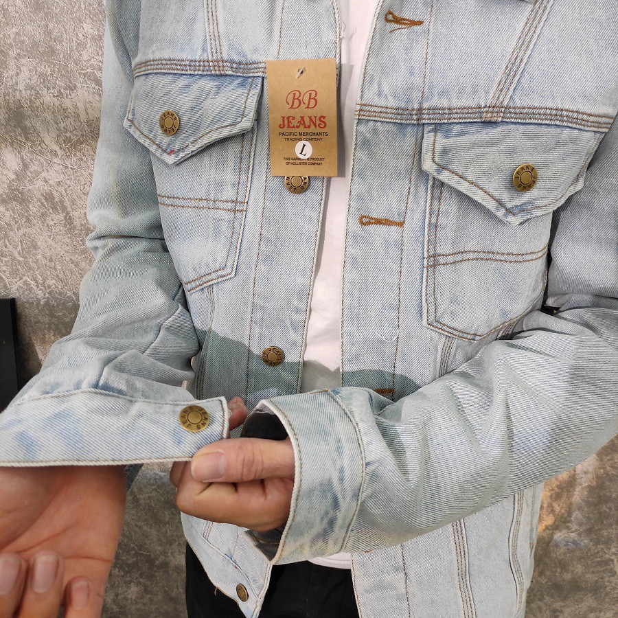 Áo khoác jean nam xanh bạc SS452 [FREESHIP] shop Sunsun chuyên áo khoác bò