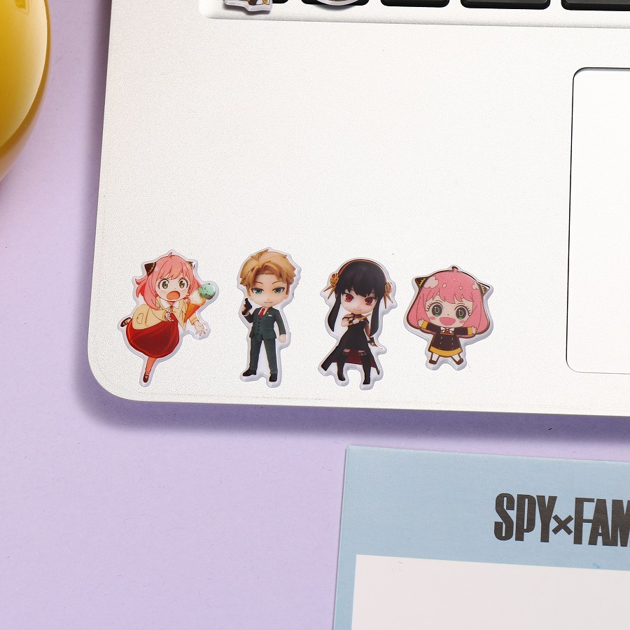 Nhãn Dán 3D Trang Trí Laptop Họa Tiết Hoạt Hình SPY x FAMILY