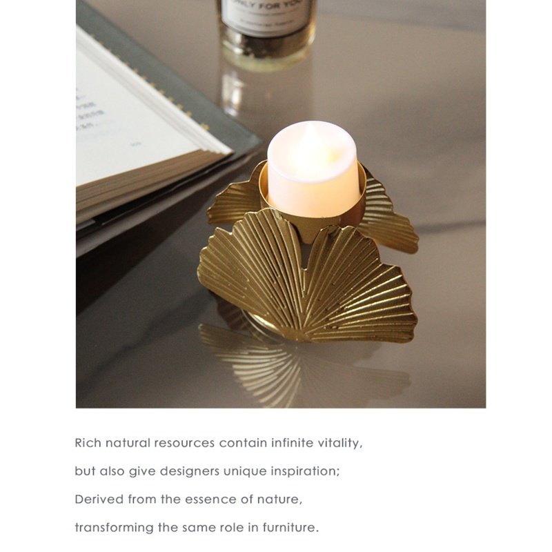 Giá Đỡ Nến Hình Chiếc Lá Bằng Kim Loại Độc Đáo Trang Trí Nhà Cửa / Quán Bar / Nhà Hàng