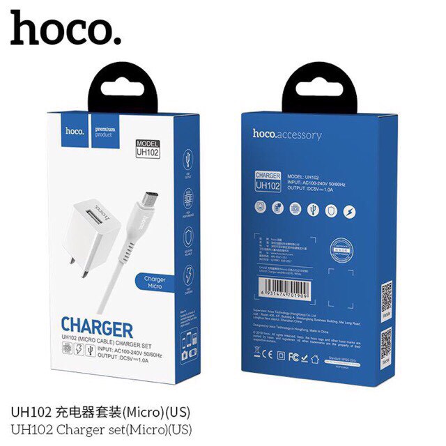 Bộ Củ Cáp Sạc UH102 Micro ,dùng cho SAMSUNG,OPPO,HUAWEI