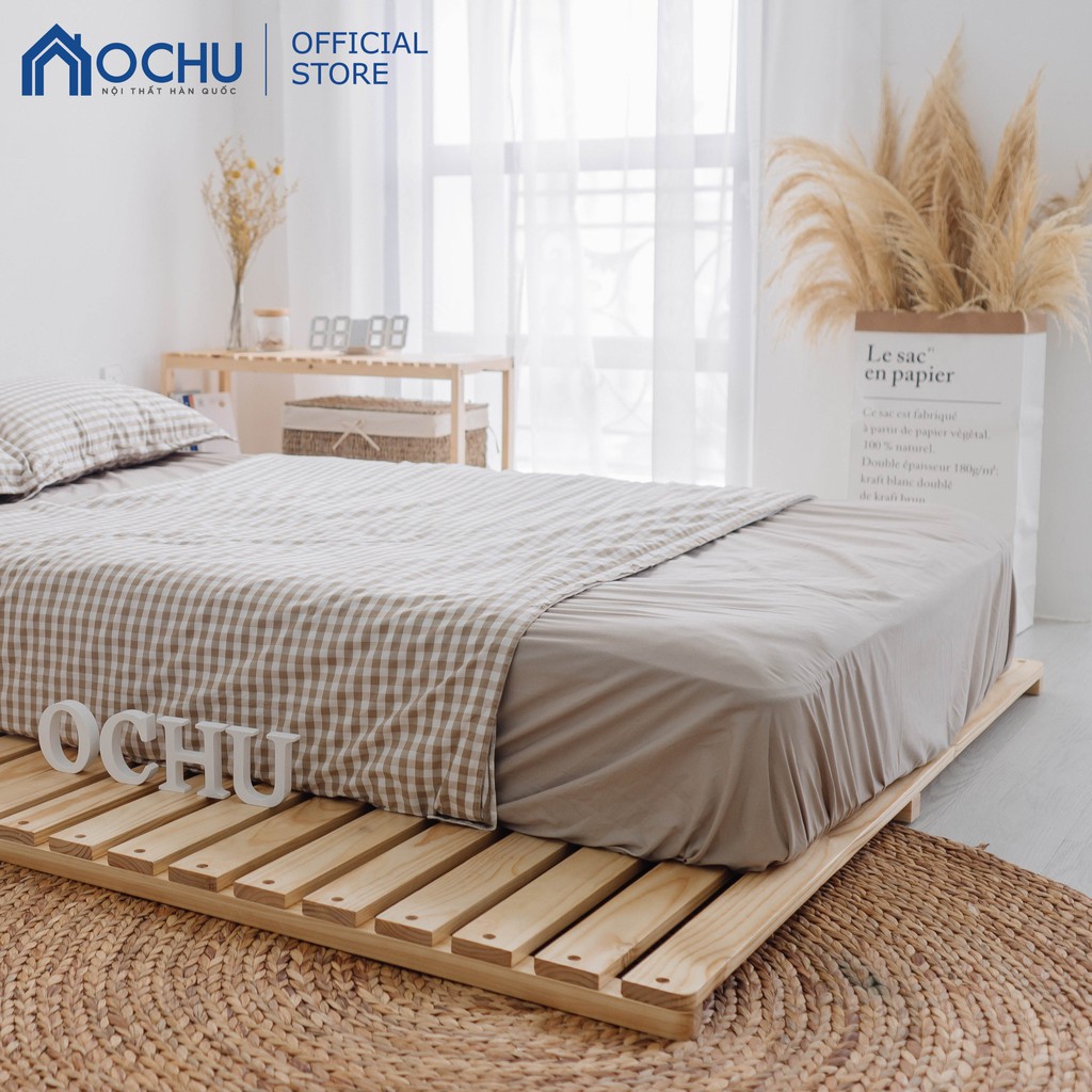Giường Ngủ Pallet Gỗ Thông OCHU - Nancy Bed - Natural | BigBuy360 - bigbuy360.vn