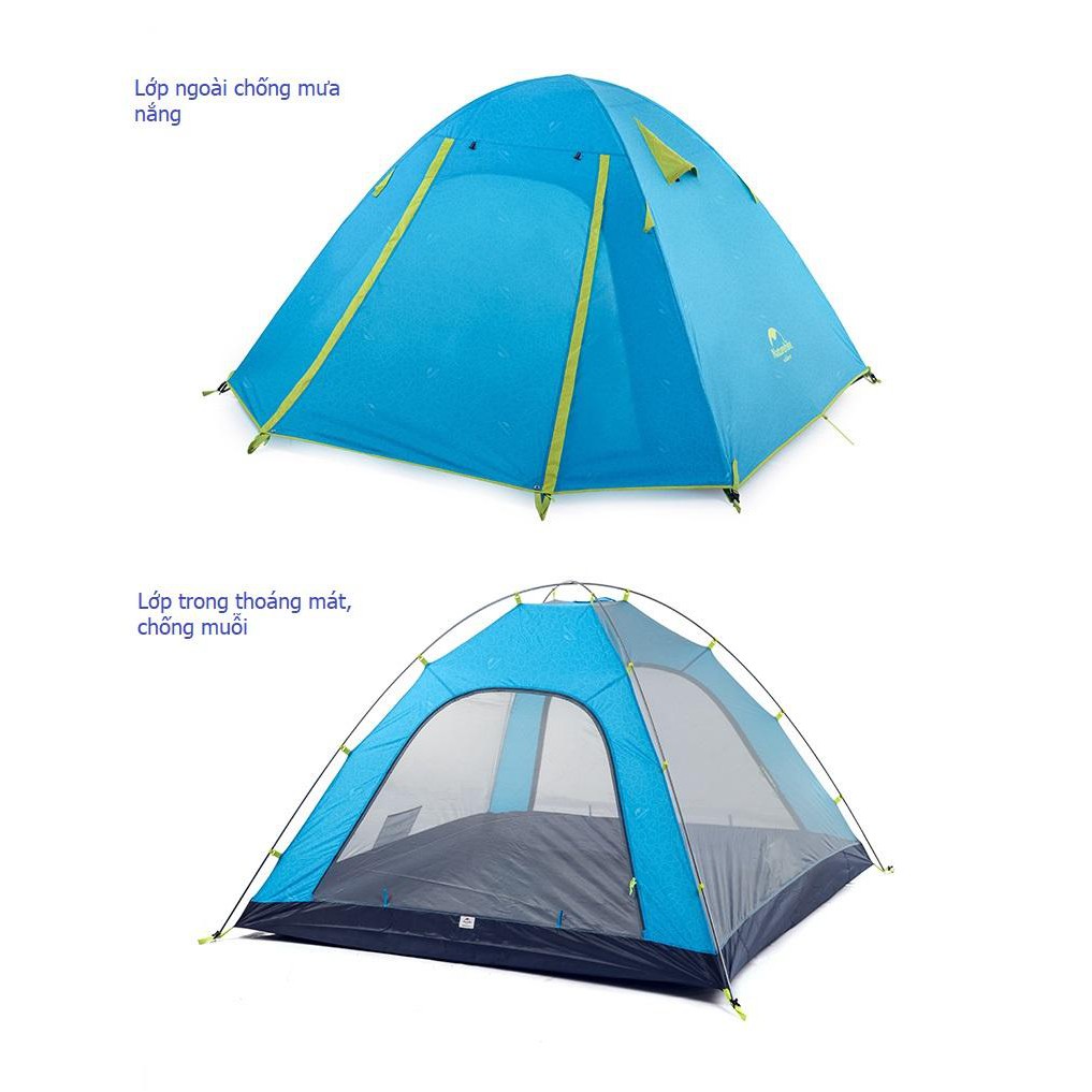 LỀU 2 3 4 NGƯỜI CHỐNG NẮNG CHỐNG MƯA DÃ NGOẠI CAMPING OUTDOOR CẮM TRẠI NATUREHIKE NH18Z044-P NH18Z022-P NH18Z033-P