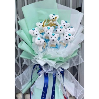 Gấu xốp 12cm. sét 100con trộn màu
