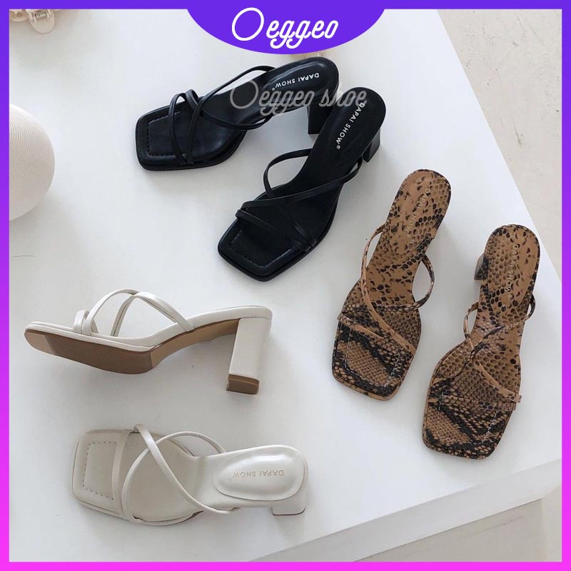 Giày Cao Gót 5-8cm Hở Ngón Thời Trang Quyến Rũ Cho Nữ